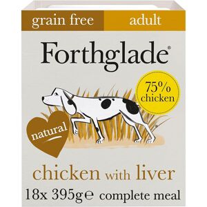 Forthglade Complete Natural Wet Dog Food - Grain Free Chicken & Liver (18 x 395g Forthglade Complete Natural Wet Dog Food - Grain Free Chicken & Liver (18 x 395g