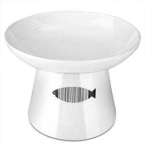 Yangbaga raised cat bowl ?4.8x6.4in Premium Ceramic Cat Food Bowl With Fish Moti Yangbaga raised cat bowl ?4.8x6.4in Premium Ceramic Cat Food Bowl With Fish Moti