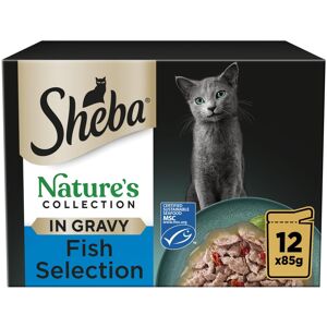 SHEBA Natures Collection Cat Pouches Fish Collection in Gravy 12x85g (pack of 4) SHEBA Natures Collection Cat Pouches Fish Collection in Gravy 12x85g (pack of 4)