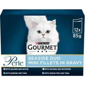 Gourmet Perle Seaside Duo in Gravy Wet Cat Food 12x85G, Pack of 4 Gourmet Perle Seaside Duo in Gravy Wet Cat Food 12x85G, Pack of 4