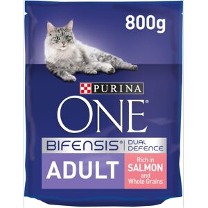 Purina ONE Adult Dry Cat Food Rich in Salmon 800g, Pack of 4 Purina ONE Adult Dry Cat Food Rich in Salmon 800g, Pack of 4