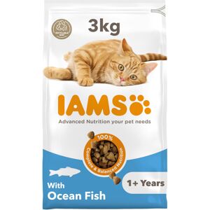 IAMS Complete Dry Cat Food for Adult 1+ Cats with Ocean Fish 3 kg,Packaging may IAMS Complete Dry Cat Food for Adult 1+ Cats with Ocean Fish 3 kg,Packaging may