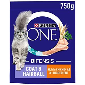 Purina ONE Adult Dry Cat Food Coat & Hairball, Rich in Chicken 750g, Pack of 4 Purina ONE Adult Dry Cat Food Coat & Hairball, Rich in Chicken 750g, Pack of 4