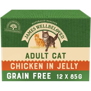 James Wellbeloved Adult Grain-Free Chicken in Jelly 12 Pouches, Hypoallergenic W James Wellbeloved Adult Grain-Free Chicken in Jelly 12 Pouches, Hypoallergenic W