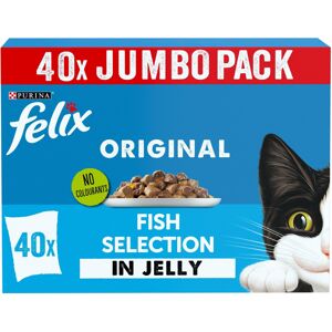 FELIX ORIGINAL Fish Favourites in Jelly Wet Cat Food 40x85g FELIX ORIGINAL Fish Favourites in Jelly Wet Cat Food 40x85g