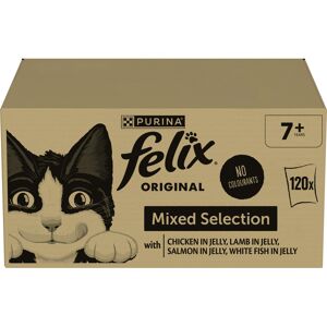 FELIX Original Senior 7+ Mixed Selection in Jelly Wet Cat Food 120x85g FELIX Original Senior 7+ Mixed Selection in Jelly Wet Cat Food 120x85g