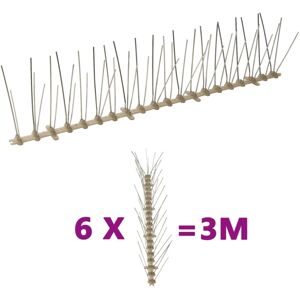 (3 m/ 5 rows spikes) vidaXL 2/4/5-row Plastic Bird & Pigeon Spikes Set Pet Repel (3 m/ 5 rows spikes) vidaXL 2/4/5-row Plastic Bird & Pigeon Spikes Set Pet Repel