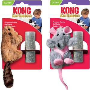 Kong Refillables Catnip Toys Assorted 2-Pack - Plush Cat Toys with Refillable C Kong Refillables Catnip Toys Assorted 2-Pack - Plush Cat Toys with Refillable C