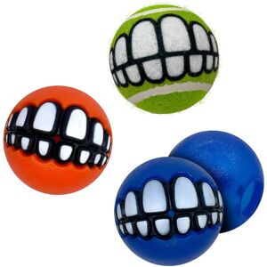 Kong Grinz by Rogz Variety Packs - Durable Bouncy Balls with Grinz Teeth (Medium Kong Grinz by Rogz Variety Packs - Durable Bouncy Balls with Grinz Teeth (Medium