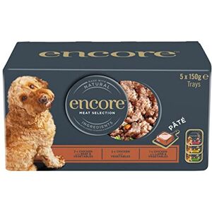 Encore Complete and Natural Wet Dog Food Pate, Meat Selection For Dogs in 150g T Encore Complete and Natural Wet Dog Food Pate, Meat Selection For Dogs in 150g T