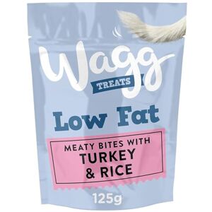Wagg Low Fat Meaty Bites Turkey & Rice Dog Treats 125g (Pack of 7) - Oven Baked Wagg Low Fat Meaty Bites Turkey & Rice Dog Treats 125g (Pack of 7) - Oven Baked