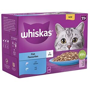 Whiskas 11+ Fish Selection in Jelly Pouches, Senior Cat Food, (1x12 x 85 g) Whiskas 11+ Fish Selection in Jelly Pouches, Senior Cat Food, (1x12 x 85 g)