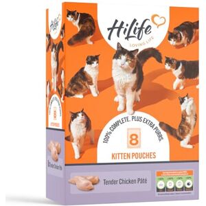 Other Hilife It's Only Natural Cat Pouch Kitten Tender Chicken 8x70g, Clear Other Hilife It's Only Natural Cat Pouch Kitten Tender Chicken 8x70g, Clear