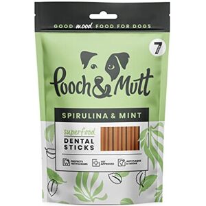 Pooch & Mutt - Superfood Dog Dental Sticks, Spirulina And Mint Flavour Dog Denta Pooch & Mutt - Superfood Dog Dental Sticks, Spirulina And Mint Flavour Dog Denta