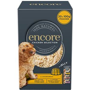 Encore Natural Adult Wet Dog Food, Chicken Selection in Jelly 100g Pouch (4 x (5 Encore Natural Adult Wet Dog Food, Chicken Selection in Jelly 100g Pouch (4 x (5