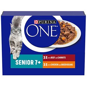 Purina ONE 7+ Cat Food Chicken & Beef 8x85g (8 Pouches) Purina ONE 7+ Cat Food Chicken & Beef 8x85g (8 Pouches)