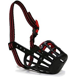 Ancol Gentle Strong Secure Comfortable Plastic Black/Red Muzzle Biting Control S Ancol Gentle Strong Secure Comfortable Plastic Black/Red Muzzle Biting Control S