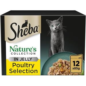 SHEBA Natures Collection Cat Pouches Poultry Collection in Jelly, Pack of 4 x (1 SHEBA Natures Collection Cat Pouches Poultry Collection in Jelly, Pack of 4 x (1