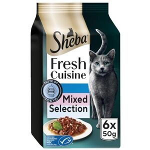SHEBA Fresh Cuisine Taste of Tokyo Cat Pouches with Salmon and Tuna in Gravy 8x SHEBA Fresh Cuisine Taste of Tokyo Cat Pouches with Salmon and Tuna in Gravy 8x