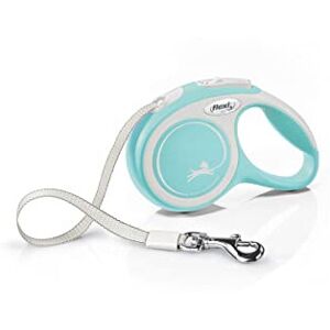 Flexi New Comfort Tape Grey & Light Blue Extra Small 3m Retractable Dog Leash/Le Flexi New Comfort Tape Grey & Light Blue Extra Small 3m Retractable Dog Leash/Le