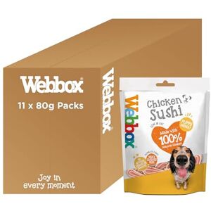 Webbox Chicken Sushi Dog Treats - Made with 100 Percent Natural Chicken, Puppy F Webbox Chicken Sushi Dog Treats - Made with 100 Percent Natural Chicken, Puppy F