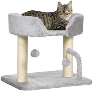 PawHut 42cm Indoor Cat Tree, Kitty Play Tower w/Toy Balls Sisal Scratching Post PawHut 42cm Indoor Cat Tree, Kitty Play Tower w/Toy Balls Sisal Scratching Post