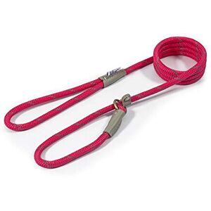 Ancol Viva Reflective Rope and Leather Slip Dog Lead - Pink - Lightweight Weathe Ancol Viva Reflective Rope and Leather Slip Dog Lead - Pink - Lightweight Weathe