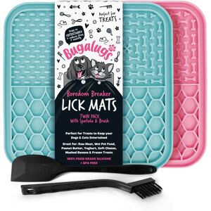 Bugalugs Licky Mats For Dogs, 100% Food Grade Lick Mats For Dogs & Cat Feeding & Bugalugs Licky Mats For Dogs, 100% Food Grade Lick Mats For Dogs & Cat Feeding &