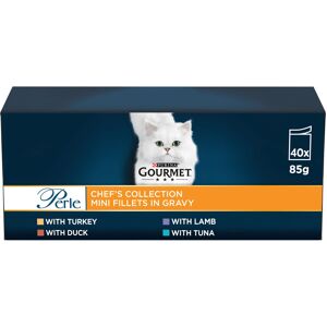 GOURMET Perle Chef's Collection in Gravy Wet Adult Cat Food 40x85g GOURMET Perle Chef's Collection in Gravy Wet Adult Cat Food 40x85g