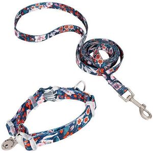 Unbranded (S, Saxony-blue) Personalized Cat Collar And Leash Set Easy To Wear Kitten Puppy Unbranded (S, Saxony-blue) Personalized Cat Collar And Leash Set Easy To Wear Kitten Puppy