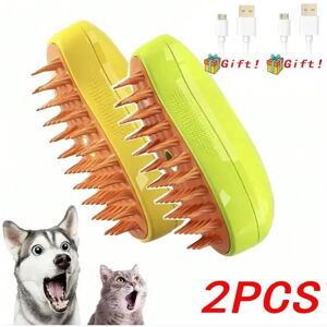 Gaatpot (2PCS-Green-Yellow) 3-in-1 Dog Hair Cat Hair Brush Electric Pet Cleaning Brush S Gaatpot (2PCS-Green-Yellow) 3-in-1 Dog Hair Cat Hair Brush Electric Pet Cleaning Brush S