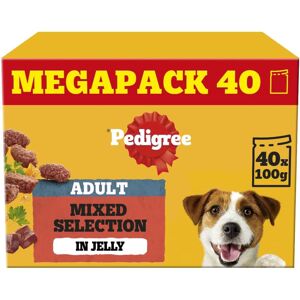 Unbranded PEDIGREE Adult Dog Food Pouches Mixed Selection in Jelly 40 x 100g Unbranded PEDIGREE Adult Dog Food Pouches Mixed Selection in Jelly 40 x 100g