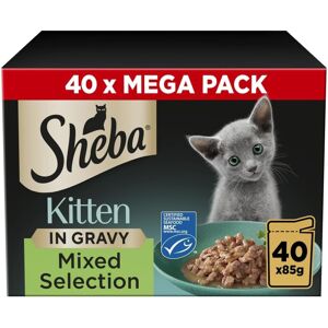 Unbranded 40x85g Sheba Sauce Collection Cat Food Pouch for Kitten Mixed Selection in Gravy Unbranded 40x85g Sheba Sauce Collection Cat Food Pouch for Kitten Mixed Selection in Gravy