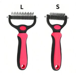 Gaatpot (Rose Red-1, L) A Pet Double-sided Knot Comb Dog Comb Dog Comb Cat Beauty Hair R Gaatpot (Rose Red-1, L) A Pet Double-sided Knot Comb Dog Comb Dog Comb Cat Beauty Hair R