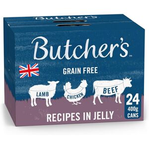 Unbranded 24x400g Butcher's Recipes in Jelly Dog Food Tins Rich in All Nutrients For your Unbranded 24x400g Butcher's Recipes in Jelly Dog Food Tins Rich in All Nutrients For your