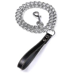 FURTALK (L 4mm x 120cm, Black) Dog Chain Leash Metal Dog Lead Training Steel Leash Heavy FURTALK (L 4mm x 120cm, Black) Dog Chain Leash Metal Dog Lead Training Steel Leash Heavy
