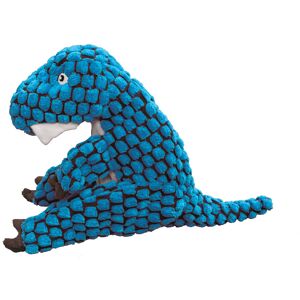 Kong - Dynos T-Rex Blue - Dinosaur Squeak Dog Toy Reinforced Lining and Varied T Kong - Dynos T-Rex Blue - Dinosaur Squeak Dog Toy Reinforced Lining and Varied T