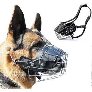 Unbranded (As show, One size) Super Metal Muzzle Dog Muzzles Leather Muzzle For Large Dogs Unbranded (As show, One size) Super Metal Muzzle Dog Muzzles Leather Muzzle For Large Dogs