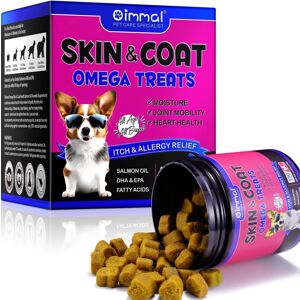 Oimmal Skin & Coat Omega Treats for Dogs, Itch Relief & Healthy Skin, Coat & Nai Oimmal Skin & Coat Omega Treats for Dogs, Itch Relief & Healthy Skin, Coat & Nai