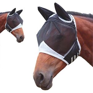 Unbranded (As show, One size) (L)Fly Mask for Horses UV Protection Mosquito Repellent Mask Unbranded (As show, One size) (L)Fly Mask for Horses UV Protection Mosquito Repellent Mask