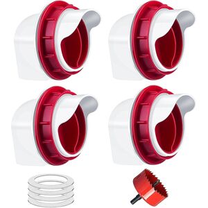 Unbranded (As show, One size) 4 Port Hens, Automatic Hen Feeder, DIY Gravity Poultry Feede Unbranded (As show, One size) 4 Port Hens, Automatic Hen Feeder, DIY Gravity Poultry Feede