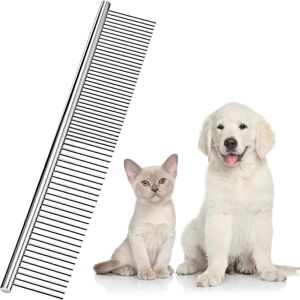 Unbranded (As show, One size) Stainless Steel Pet Comb Pet Grooming Comb Round Tooth Dog C Unbranded (As show, One size) Stainless Steel Pet Comb Pet Grooming Comb Round Tooth Dog C