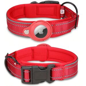 Gaatpot (Red 1pc, M) Pet Dog Accessories Apple Airtag Anti-Lost Dog Collar for Dog Prote Gaatpot (Red 1pc, M) Pet Dog Accessories Apple Airtag Anti-Lost Dog Collar for Dog Prote