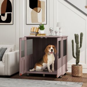 PawHut Dog Crate Kennel Cage for Small Medium Dog, Indoor End Table, Purple PawHut Dog Crate Kennel Cage for Small Medium Dog, Indoor End Table, Purple