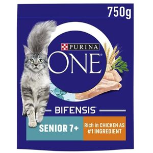 Purina ONE 7+ Dry Cat Food Rich in Chicken 750g, Pack of 4 Purina ONE 7+ Dry Cat Food Rich in Chicken 750g, Pack of 4
