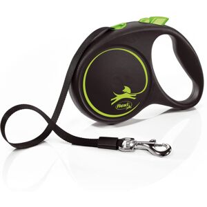 Flexi Black Design Tape Green Medium 5m Retractable Dog Leash/Lead for dogs up t Flexi Black Design Tape Green Medium 5m Retractable Dog Leash/Lead for dogs up t