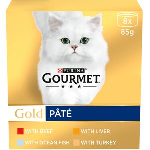 Gourmet Gold Mousse Fish Selection Cat Food 8x85g, Pack of 6 Gourmet Gold Mousse Fish Selection Cat Food 8x85g, Pack of 6