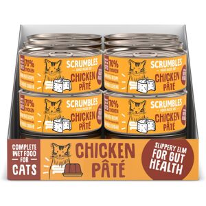 Scrumbles Natural Wet Cat Food, Chicken Pate 18x 80g Scrumbles Natural Wet Cat Food, Chicken Pate 18x 80g