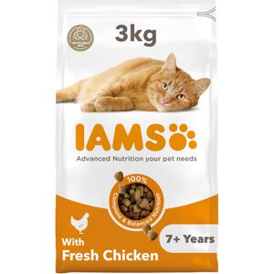 IAMS Complete Dry Cat Food for Senior 7+ Cats with Chicken 3 kg IAMS Complete Dry Cat Food for Senior 7+ Cats with Chicken 3 kg