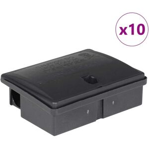 (10 pcs) vidaXL Mouse Traps 5 pcs Black 13x10x4 cm rat box mouse bait rat bait b (10 pcs) vidaXL Mouse Traps 5 pcs Black 13x10x4 cm rat box mouse bait rat bait b